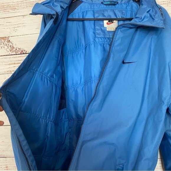 vintage Nike Windbreaker 90's ski Jacket Full Zip Blue Lightweight Coat Mens - Picture 6 of 10
